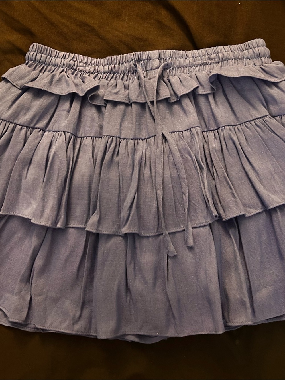 Dittos Lavender Tiered Ruffle Mini Skirt
